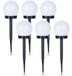Éclairage de jardin solaire - Éclairage de jardin LED - Set de 6 - Hauteur 33,5 cm