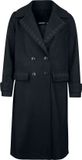 Jawbreaker Lace Trim Boxy Double Breasted Coat Dames Lange jassen - zwart - L