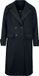 Jawbreaker Lace Trim Boxy Double Breasted Coat Dames Lange jassen - zwart - L