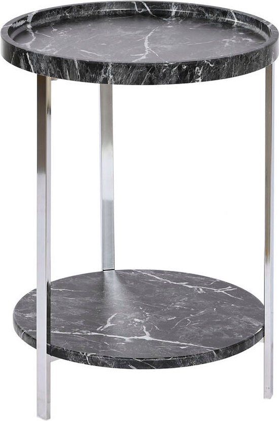 DKD Home Decor Bijzettafel - Zwart - Hout - 40 x 40 x 53 cm