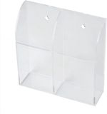 Shenzhen Haorui Industrial Technology Co., Ltd. Support de télécommande | Organiseur mural (2 compartiments) pour climatiseur, téléphone portable, boîtier TV en acrylique