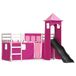 Maison Exclusive - Lit superposé sans matelas avec toboggan et rideaux 90x200 cm