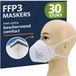 Merkloos 30 FFP3 mond- en neusmaskers zonder ventiel