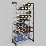 Tomado Metaltex Barbera Casier à vin - 50 bouteilles - Noir