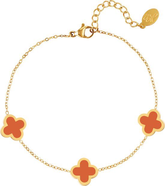 McIntosh Flawless Kleurrijke Klaver Armbanden - Oranje - EAN: 0000000002301