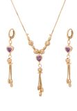 NAEMI Sieradenset Rose Gold Lilac Kristal Paars