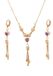 NAEMI Sieradenset Rose Gold Lilac Kristal Paars