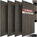 tectake Panneau mural Panneau acoustique Placage bois véritable 110x50 cm, 3D, insonorisant, Lxl: 50x110 cm, (Absorbeur acoustique mural Sonic Wall IV, 4 pièces, en chêne gris) découpable, montage facile avec colle ou vis