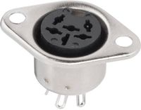Unbekannt BKL Electronic 0208094 DIN-connector Flensbus, contacten recht Aantal polen: 6 Zilver 1 stuk(s)