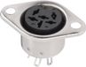 Unbekannt BKL Electronic 0208094 DIN-connector Flensbus, contacten recht Aantal polen: 6 Zilver 1 stuk(s)