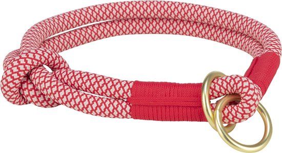 Trixie Soft Rope Halsband Hond Rood/Creme 45x1 cm