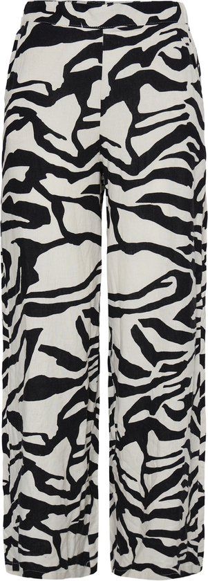 ICHI Dames IHLINNO PA4 Regular Fit Jeans Linnen Viscose Zwart