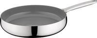 BergHOFF Home Koekenpan Ø 28 cm - PFAS-Vrije Antikleefpan– RVS Braadpan – Keramische Anti-Aanbaklaag Bakpan – Geschikt voor Inductie, Gas, Elektrisch en Keramisch – Ovenbestendige Biefstukpan tot 230 °C – Stellar Steel