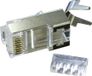 PremiumCord RJ45-Stecker, abgeschirmt, Cat6, geeignet für dicke Kabel (AWG23), gefaltet