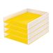 Leitz Set Van 4 A4 Brievenbakken, Wit/Geel, Kunststof, WOW-Assortiment, 53611016