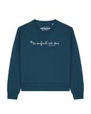 Watapparel Sweatshirt 'So Einfach Ist Das' petrol / wit