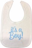 Soft Touch slabber It's a boy jongens 33 cm katoen wit/blauw