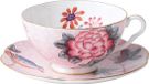 Wedgwood Cuckoo Tasse et soucoupe - Porcelaine/rose - 180 ml