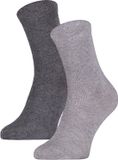 Yellow Moon Katoenen kindersokken effen – Anthracite melee – 23-26