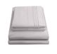 Sweet Home Collection Luxe beddengoedset met plat, hoeslaken, 2 kussenslopen, microvezel, zilver, koningin