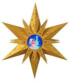 TV Unser Original christmaxx LED houten ster met engelmotief, goud, 50 cm 03736