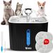 Vivex® Fontaine à boire - Fontaine à eau pour chats et chiens - Incl. 12 filtres et outil de nettoyage - Ultra silencieux - Filtres supplémentaires