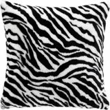 Livettti.NL Sierkussenhoes Decorative Cushion Cover 40x40cm Zwart Wit Gestreept Polyester Modern Vierkant