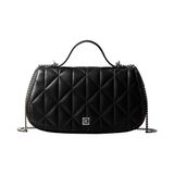 Calvin Klein Quilted Emblem Schoudertas 26 cm Black