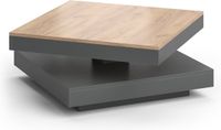 Vicco Elias Table basse – 70 x 70 cm anthracite