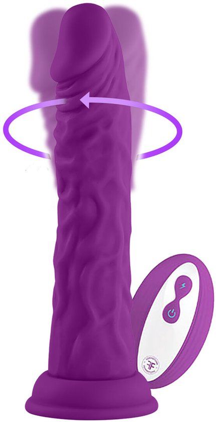 FemmeFunn Vortex Siliconen ABS Paars Realistische Dildo 21,5 cm