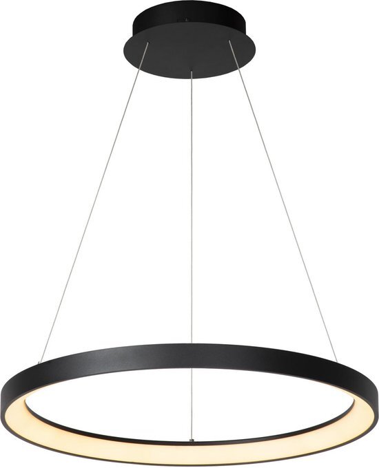 Lucide VIDAL - Hanglamp - Ø 58 cm - LED Dimb. - 1x48W 2700K - Zwart