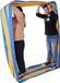 Merkloos tapis de course pour jeux d'équipe en tissu Oxford - imperméable et résistant à l'humidité - rayures bleu-jaune - plaisir des enfants - activité d'apprentissage en groupe - 4 M/6 M