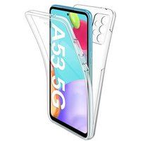 Phonillico® Case voor Samsung Galaxy A53 5G - 360 Volledig transparant Case Cover 2 Voor Achter In elkaar grijpende Onderdelen
