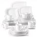 Elite assiettes – Service de table – 6 personnes – 30 pièces – Céramique blanche