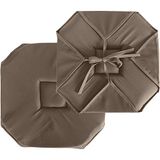 Enjoy Home - Zitkussen met klep – polyester – kleur nerts – 40 x 40 cm