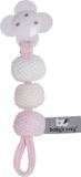 Baby's Only Gebreid speenkoord - Fopspeenkoord - Fopspeenketting - Classic Roze/Baby Roze/Wit - Baby cadeau