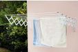 Merkloos Clothesline Retractable Wall-mounted Aluminium White