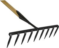 De Wit Zaadhark met 9 ronde tanden en essen steel 170 cm