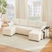 OKWISH Canapé-lit en U - 4 places - Beige