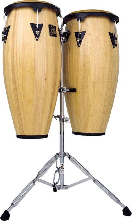 Latin Percussion LPA646BAW Aspire Natural Conga Set with Stand