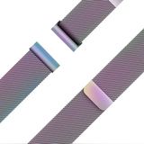 Bandz Hoogwaardige Milanese Loop band met magneetsluiting geschikt voor Garmin Vivoactive 6 / 5 / 3 / Vivomove / 3 / HR / Style / Luxe / Sport / Trend / Forerunner 645 / 570 / 245 / 170 / 165 / 70 / 55 / Venu / SQ / SQ2 / 2 Plus - Parelmoer