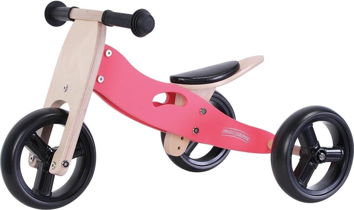 Free2Move 2 in 1 Loopfiets - Driewieler - Balance Bike - Roze