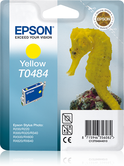 Epson Seahorse inktpatroon Yellow T0484 single pack / geel
