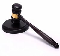 Marteau de vente aux enchères en bois avec bloc sonore, pour usage professionnel