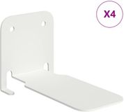 vidaXL Onzichtbare Zwevende Plank Muurmontage 4 st Wit 6 x 11 x 6,5 cm