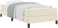 vidaXL Bedframe met matras Crème 100 x 200 cm Stof