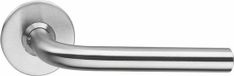 Intersteel Deurkruk Recht ø16 mm slank op rozet met ring rvs geborsteld