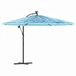 vidaXL Parasol met stalen paal 290x290x238 cm blauw