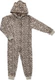 Merkloos / Sans marque Angro Bv Zachte luipaard/cheetah print onesie voor kinderen wit maat 92/104 - Jumpsuit huispak met dierenprint