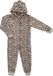 Merkloos / Sans marque Angro Bv Zachte luipaard/cheetah print onesie voor kinderen wit maat 92/104 - Jumpsuit huispak met dierenprint